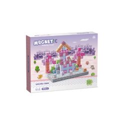 Mágneses építőkockák - lila város 193 db/cs