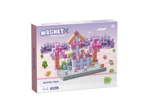 Mágneses építőkockák - lila város 193 db/cs
