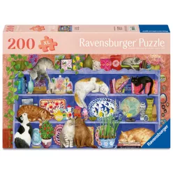 Puzzle 200 db - Macskák a polcon
