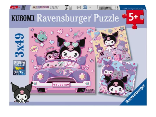 Puzzle 3x49 db - Kuromi úton
