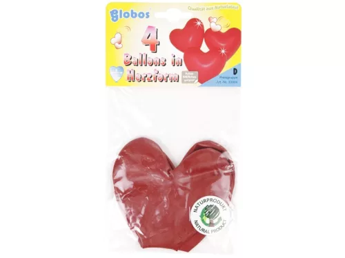 Szív alakú lufi 4 darabos készlet - 35 cm