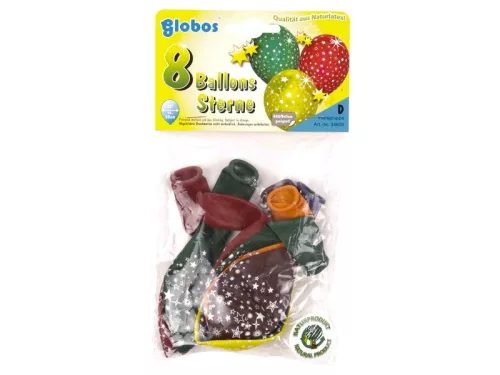 Csillag mintás lufi 8 darabos készlet - 30 cm