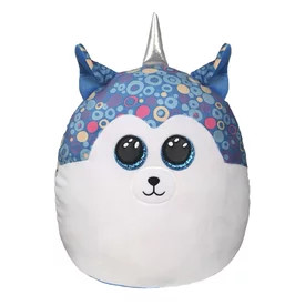 Ty Squishy Beanies párna alakú plüss figura HELENA, 30 cm - kék husky