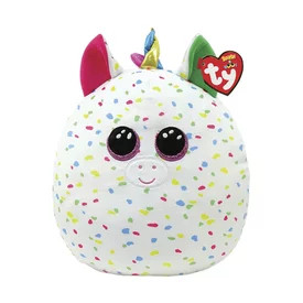 Ty Squishy Beanies párna alakú plüss figura HARMONIE, 30 cm - pöttyös unikornis