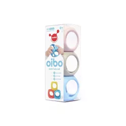 Moluk Oibo fejlesztő játék, 3db-os szett, pasztell