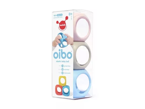 Moluk Oibo fejlesztő játék, 3db-os szett, pasztell