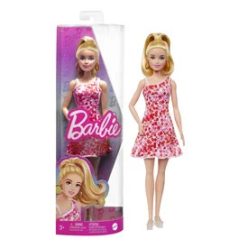 Barbie fashionista barátnők - pink virágos ruhában