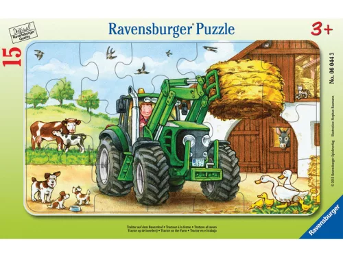 Puzzle 15 db - Traktor a framon