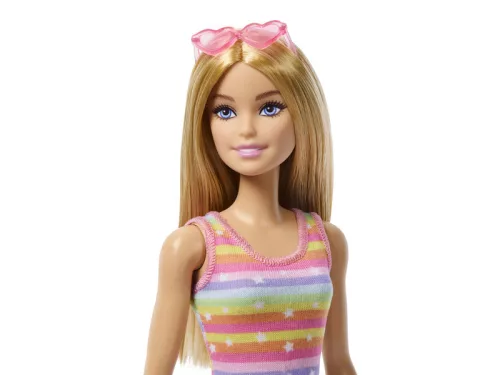 Barbie kutyasétáltó görkoris szett - szőke baba