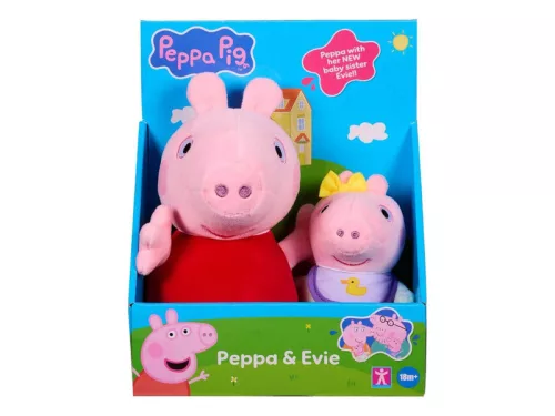 Peppa Malac: Peppa és babamalac plüssfigura szett
