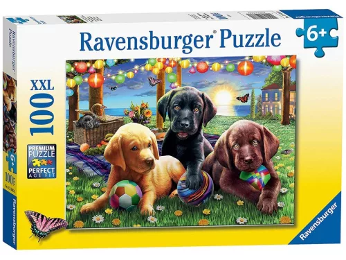 Ravensburger Puzzle 100 db - Kutyus piknik