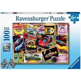 Ravensburger: Puzzle 100 db - Autós bélyegek