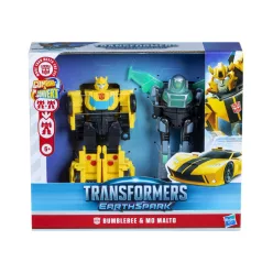   Transformers Earthspark Cyber-combiner Űrdongó és Mo Malto