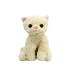 Cica ülő plüssfigura - 14 cm, többféle