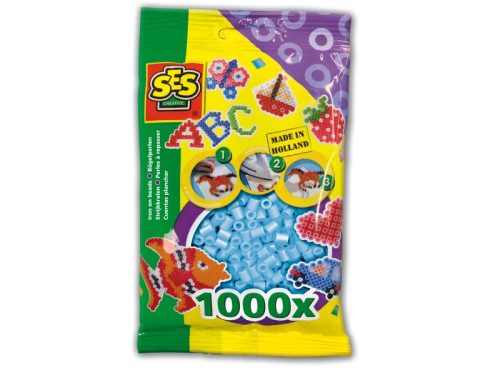 SES: Vasalható gyöngy 1000 darabos - világoskék