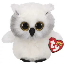 TY: Beanie Boos AUSTIN fehér bagoly 15cm