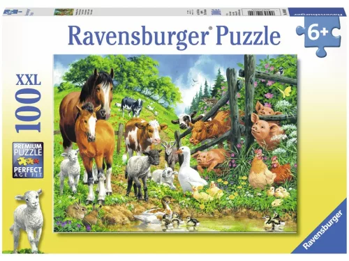 Ravensburger: Állati buli 100 darabos XXL puzzle