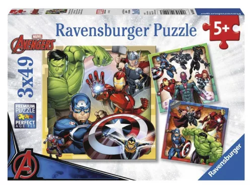 Ravensburger: Puzzle 3x49 db - Marvel hősök