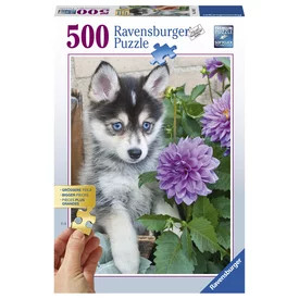 Ravensburger: Puzzle 500 db - A szomorú Husky