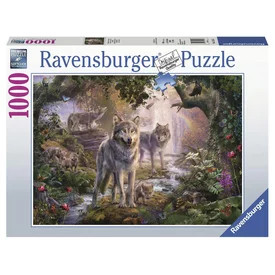 Ravensburger: Puzzle 1000 db - Farkascsalád nyáron