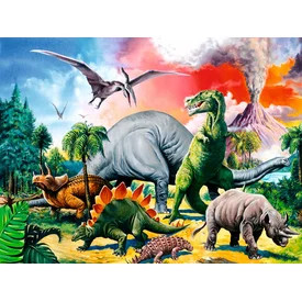 Ravensburger Puzzle 100 db Hatalmas dinoszauruszok