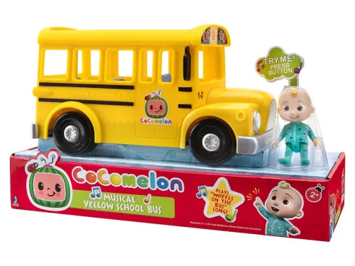 CoComelon zenélő sárga iskolabusz