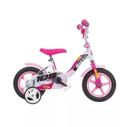 10"" kerékpár - 108 Sport - fehér/rózsaszín