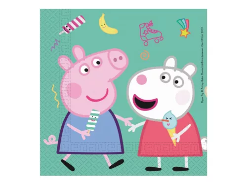 Peppa malac szalvéta - 33 cm x 33 cm, 20 db / csomag