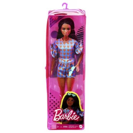 Barbie fashionista divatbaba - szívecskés ruhában