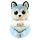 TY: Beanie Babies plüss figura THUNDER, 15 cm - kék husky (3)