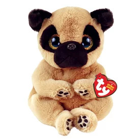 Beanie Babies plüss figura IZZY, 15 cm - barna kutya fekete fülekkel (3)