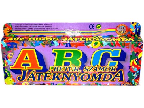 ABC játéknyomda betűkkel és számokkal