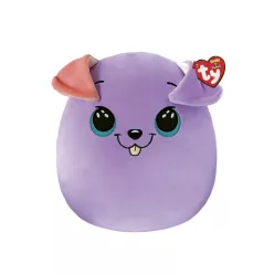   Ty Squishy Beanies párna alakú plüss figura BITSY, 30 cm - lila kutya