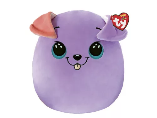 Ty Squishy Beanies párna alakú plüss figura BITSY, 30 cm - lila kutya