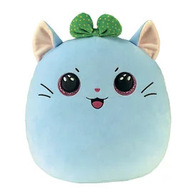 Ty Squishy Beanies párna alakú plüss figura KIRRA, 30 cm - macska masnival