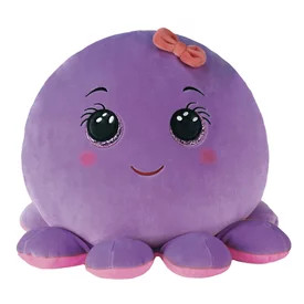 Ty Squishy Beanies párna alakú plüss figura OCTAVIA, 30 cm - lila polip