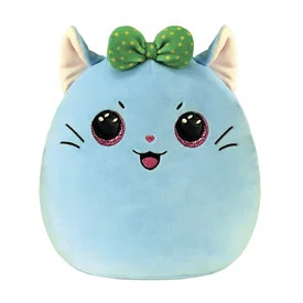 Ty Squishy Beanies párna alakú plüss figura KIRRA, 22 cm - macska masnival