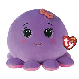 Ty Squishy Beanies párna alakú plüss figura OCTAVIA, 22 cm - lila polip