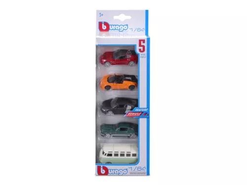 Bburago 1/64 autók, 5 db/csomag