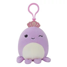 Squishmallows: kulcstartó Violet a lila polip koronával 9cm