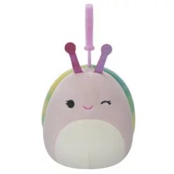   Squishmallows: kulcstartó Silvina a rózsaszín kacsintós csiga 9cm