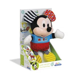 DISNEY BABY - MICKEY EGÉR ELSŐ PLÜSSÖM CSÖRGŐVEL ÉS RÁGÓKÁVAL