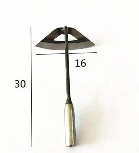 Kézi gyomvágó, Üreges kapa rozsdamentes acélból, Kertészeti eszköz gyomirtáshoz