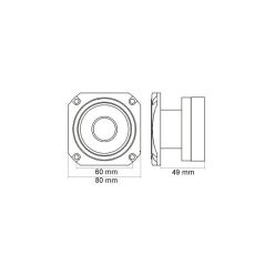   MNC Dome Magassugárzó Hangszóró - 1" - 100/200 W Teljesítmény • 8 Ohm Impedancia