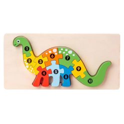   3D-s Montessori fa puzzle játék gyerekeknek - Dínó 1 témájú fejlesztő játék