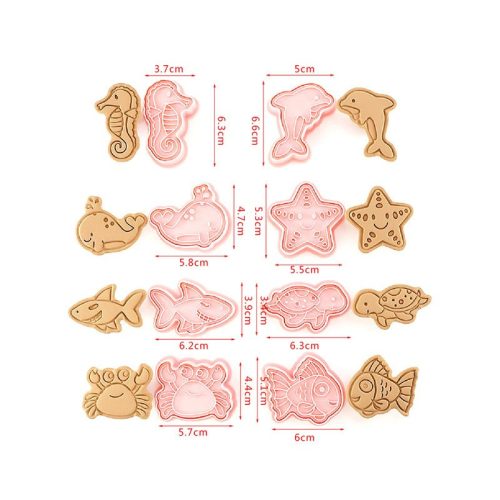 Műanyag keksz forma, süti forma Vízi állatok