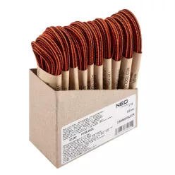   NEO TOOLS Cipőfűző 120cm, narancs/fekete, Rendelési egység: 10db 82-392