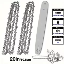 50.8cm-es láncfűrész vezető rúd és lánc készlet