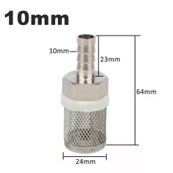   8–20 mm tömlőszűrő – Rozsdamentes acél hálós szűrő, öntözéshez, autómosáshoz, akváriumhoz, vízszivattyú szűréshez.
