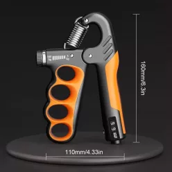   5-100kg Markolat Erősítő Mechanikus Számlálóval, Beállítható Ellenállású Csuklótágító Edző Kézi Fogantyú narancs - 5-100 kg